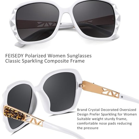 Polarized women square sunglasses